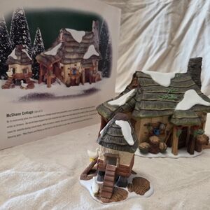 Snowy Woodland Cottage Figurine